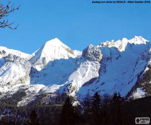 Układanka Na śniegu Mont Blanc