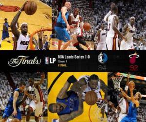 Układanka NBA Finals 2011, 1 meczu, Dallas Mavericks 84 - Miami Heat 92