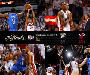 Układanka NBA Finals 2012, 4 th gry, Oklahoma City Thunder 98 - Miami Heat 104