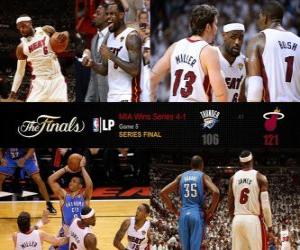 Układanka NBA Finals 2012, 5 th gry, Oklahoma City Thunder 106 - Miami Heat 121