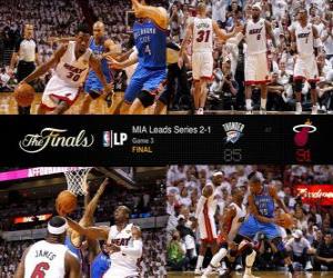 Układanka NBA finały 2012, 3rd gry, Oklahoma City Thunder 85 - Miami Heat 91