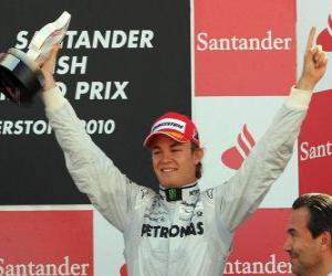 Układanka Nico Rosberg - GP Mercedes - Silverstone 2010 (3 pozycję)