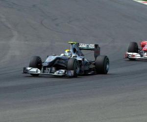 Układanka Nico Rosberg - GP Mercedes - Silverstone 2010
