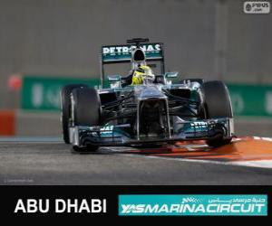 Układanka Nico Rosberg - Mercedes - Grand Prix Abu Dhabi 2013, 3 sklasyfikowane