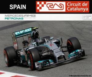 Układanka Nico Rosberg - Mercedes - Grand Prix Hiszpania 2014, 2 ° sklasyfikowane