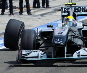 Układanka Nico Rosberg - Mercedes - Hungaroring, Grand Prix Węgier 2010