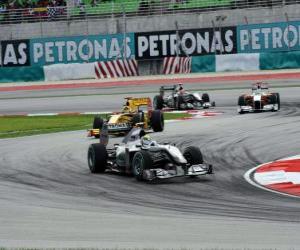 Układanka Nico Rosberg - Mercedes - Sepang 2010