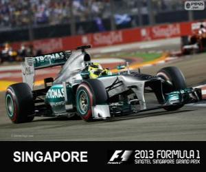 Układanka Nico Rosberg - Mercedes - Singapur, 2013