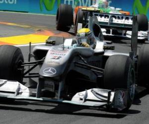 Układanka Nico Rosberg - Mercedes - Valencia 2010