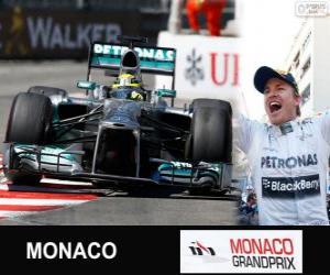 Układanka Nico Rosberg świętuje swoje zwycięstwo w Grand Prix Monako w 2013 roku