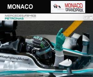 Układanka Nico Rosberg świętuje swoje zwycięstwo w Grand Prix Monako w 2014 roku