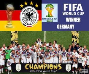 Układanka Niemcy, mistrz świata. Brazylia 2014 roku Puchar Świata