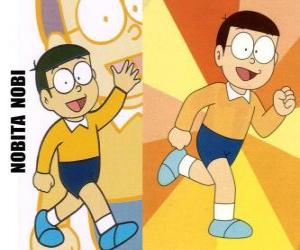 Układanka Nobita Nobi jest bohaterem przygody wraz z Doraemon