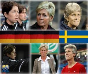 Układanka Nominowany do FIFA World Coach of the Year dla piłki nożnej kobiet 2010 (Marek Meinert, Silvia Neid, Pia Sundhage)