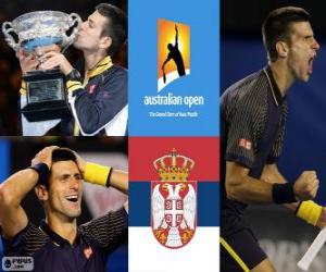 Układanka Novak Djokovic otwarte mistrz Australii 2013