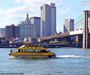 Układanka Nowy Jork wody taksówek