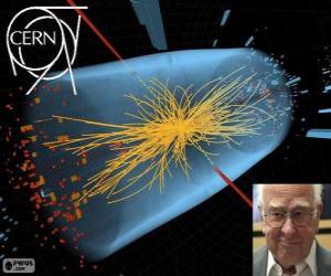 Układanka Odkrycie cząstek bozonu Higgsa o nazwie cząstek Bóg (Peter Higgs)