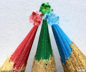 Układanka Ołówki trzech kolorów