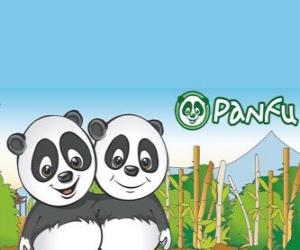 Układanka panda świecie Panfu