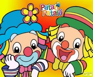 Układanka Patati i Patatá, dwóch Klauni są wielkimi przyjaciółmi