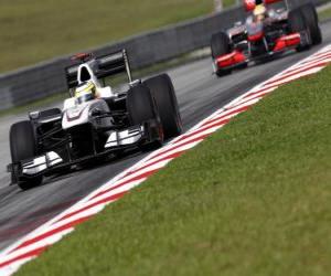 Układanka Pedro de la Rosa - BMW Sauber - Sepang 2010