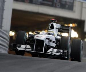 Układanka Pedro de la Rosa - BMW Sauber - Monte-Carlo 2010