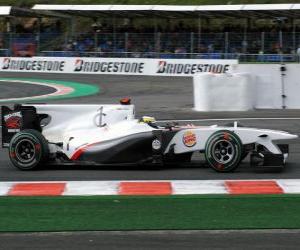 Układanka Pedro de la Rosa - Sauber - Spa-Francorchamps 2010