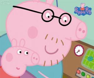 Układanka Peppa Pig i jej ojciec