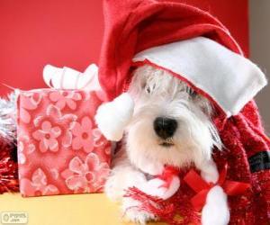 Układanka Pies z kapelusza Święty Mikołaj i jego ofiara