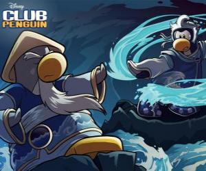 Układanka pingwiny Ninja, bohaterów znanych Club Penguin