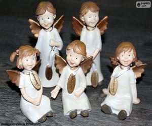 Układanka Pięciu anioły Boże Narodzenie