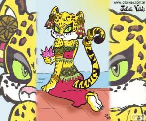 Układanka Piękne tygrysica. Rysunek z Julieta Vitali