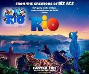 Układanka plakat Rio, z pięknym widokiem na miasto Rio de Janeiro