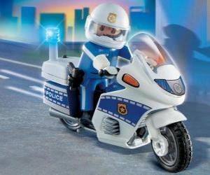 Układanka Playmobil policji motocykla