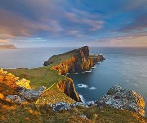 Układanka Point Lighthouse Neist, Isle of Skye w Szkocji