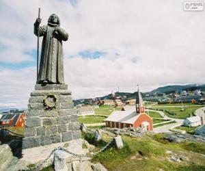 Układanka Pomnik Hans Egede, Nuuk, Greenland