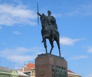 Układanka Pomnik króla Tomislav, Zagrzeb, Chorwacja