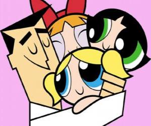 Układanka Powerpuff Girls do broni profesor Utonium