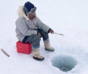 Układanka Połowów na lodzie