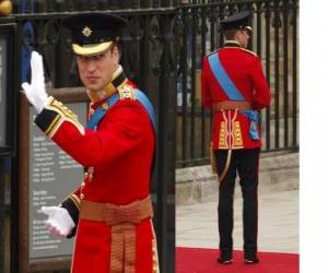 Układanka Prince William, w mundurze pułkownika w Irlandii Horse Guards