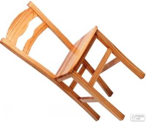 Układanka Proste drewniane krzesło