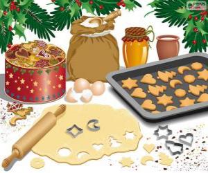 Układanka Przygotowania świąteczne ciastka