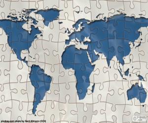 Układanka Puzzle mapę świata
