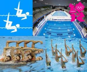 Układanka Pływanie synchroniczne - London 2012-