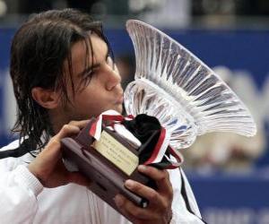 Układanka Rafa Nadal whit trofeum