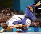 Judo - Dwa zawodnikami ćwiczyć
