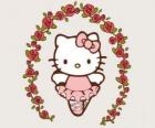 Hello Kitty z kwiatami