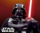 Darth Vader ze swoim mieczem świetlnym