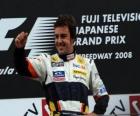 Fernando Alonso na podium