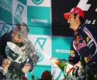 Mark Webber w podium